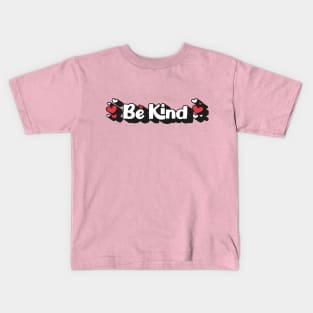 Be Kind Words with Cute Hearts Kids T-Shirt
